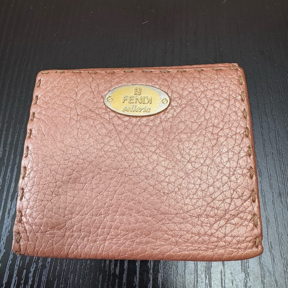 Fendi Metallic Pink Wallet